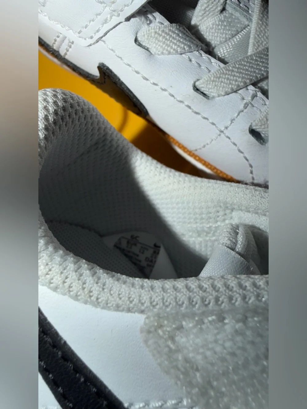 Nike Kids White Sneakers with Brown Trim